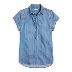 J.Crew Chambray Short-Sleeve Popover